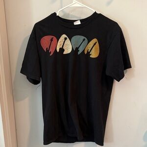 Port and Company Black Tee with Multicolor Graphic